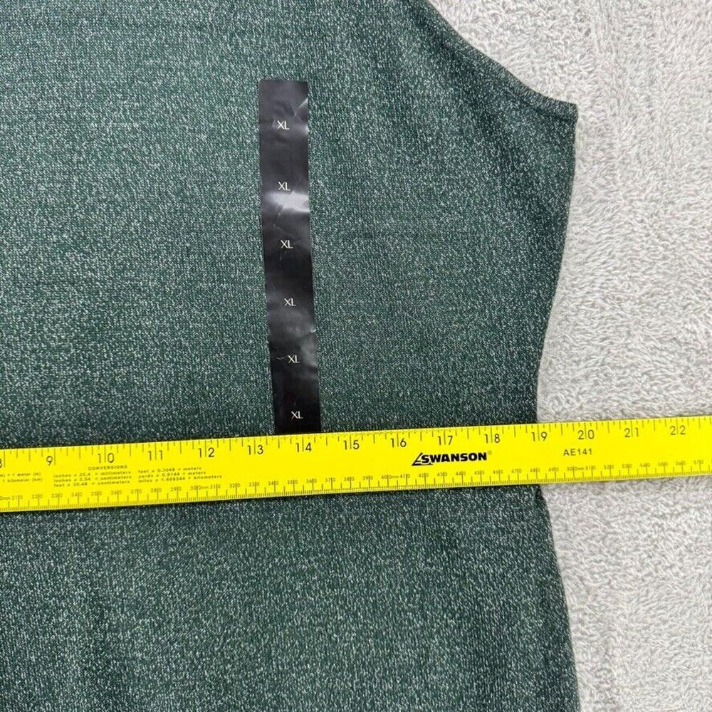 Banana Republic Top Womens XL Green Silver Metallic Knit Fitted Halter Stretch - Picture 11 of 13